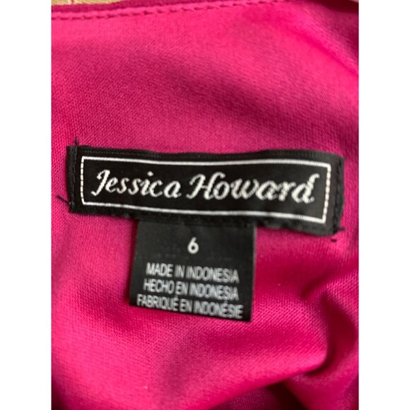 Jessica Howard Orchid Chiffon Popover Tulip Hem Formal Dress Size 6 8955 - Picture 4 of 13